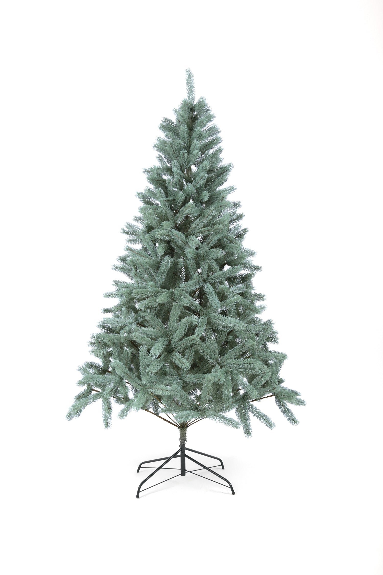 Bukovel Artificial Blue Christmas Tree 6-7 ft Metal Stand Realistic Holiday Home Decoration
