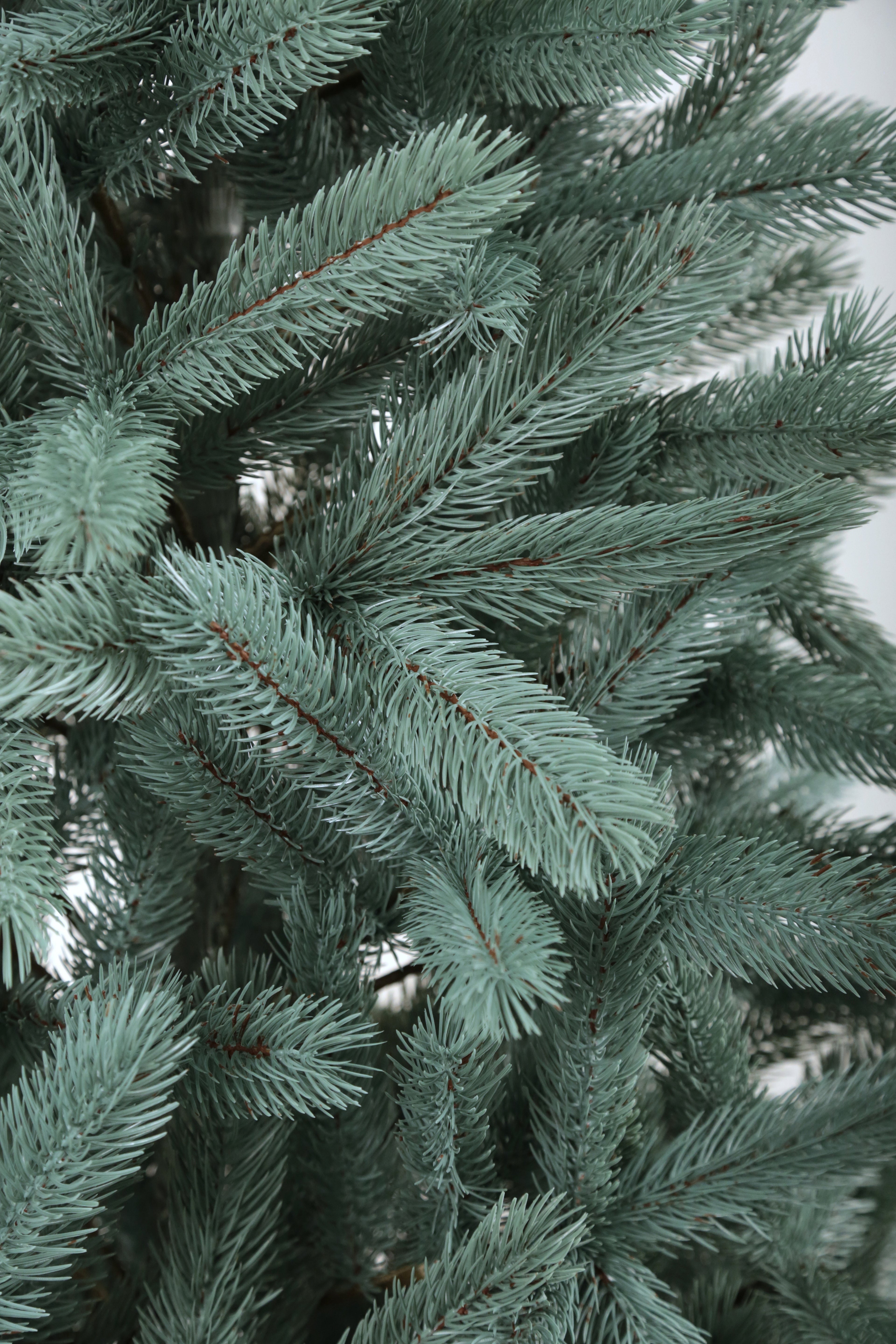 Bukovel Artificial Blue Christmas Tree 6-7 ft Metal Stand Realistic Holiday Home Decoration