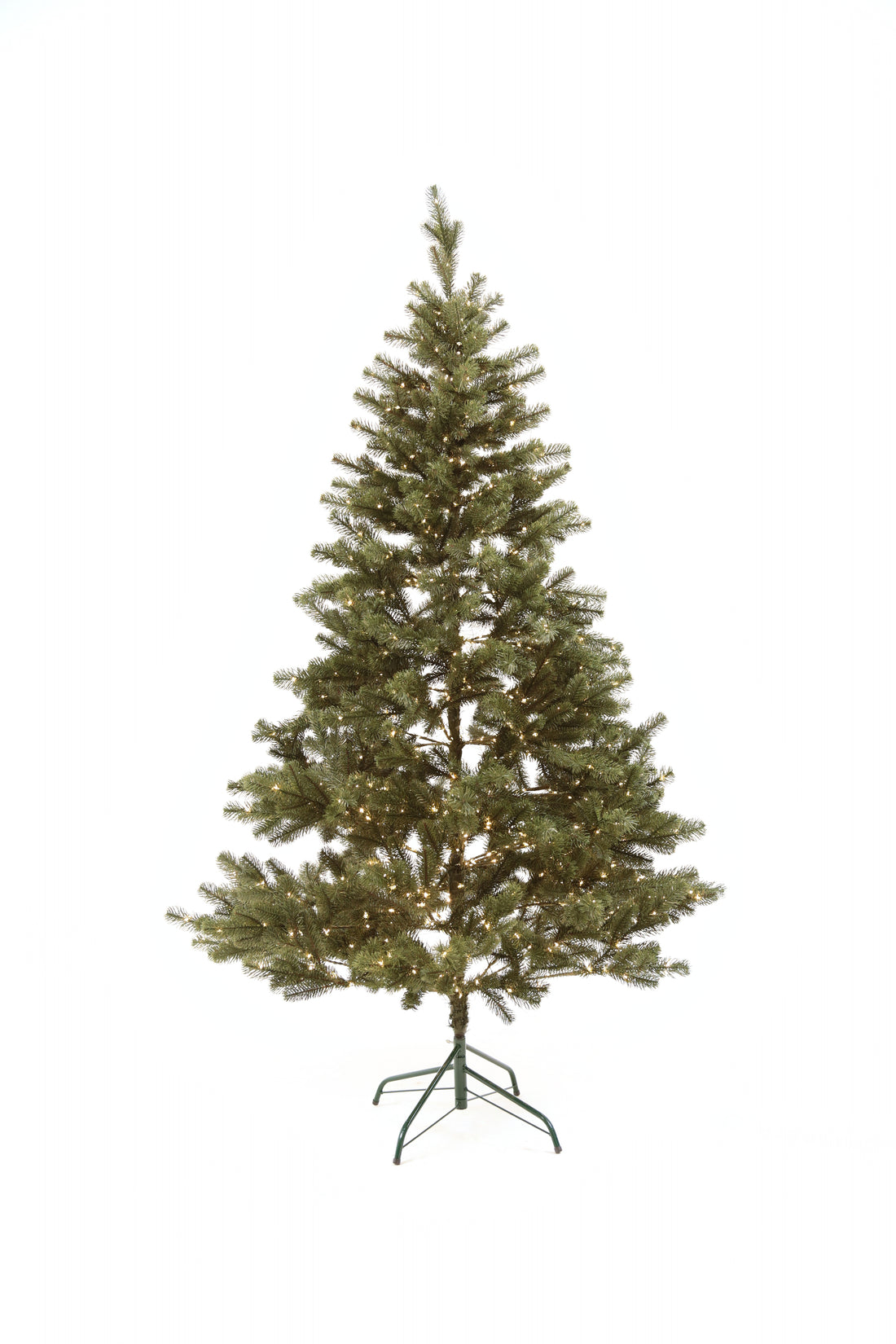 Pre-Lit Royal Green Artificial Christmas Tree 6-7 ft Metal Stand Realistic Holiday Home Decoration