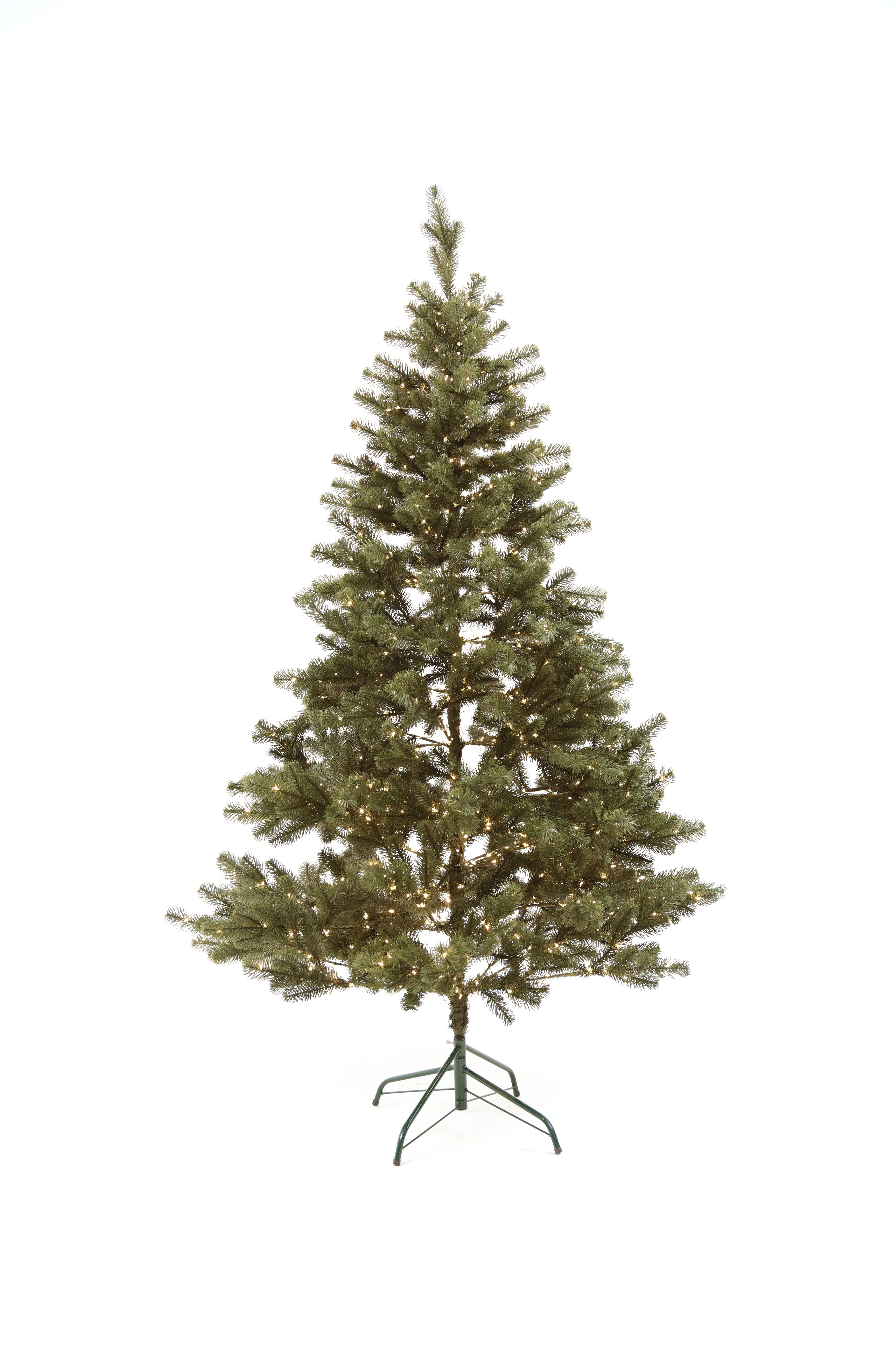 Pre-Lit Royal Green Artificial Christmas Tree 6-7 ft Metal Stand Realistic Holiday Home Decoration
