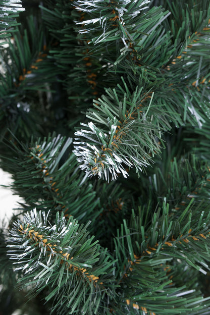 Queen Artificial Green &amp; Snow Christmas Tree 6-7.5 ft Plastic Stand Realistic Holiday Home Decoration